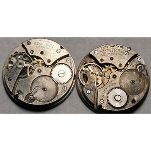Tacy Admiral Watch Movement x 2  for parts repair or artsy fartsy project